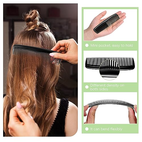12 Pack Wet Small Hair Brush Combs Set, 6 Detangler Mini Brush Detangling Travel Hair Brush 6 Plastic Fine Wide Combs for Women Men Kids Toddler Girls Baby - Image 7