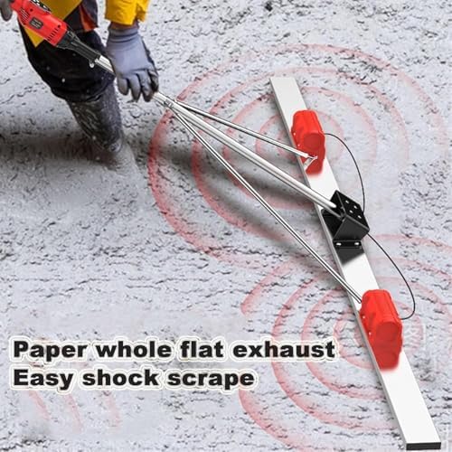 Commercial Electric Concrete Finishing Tool - Lithium Battery Power Screed Vibrating Trowel for Leveling & Tampering - Heavy-Duty Concrete Vibrator for Professional Use