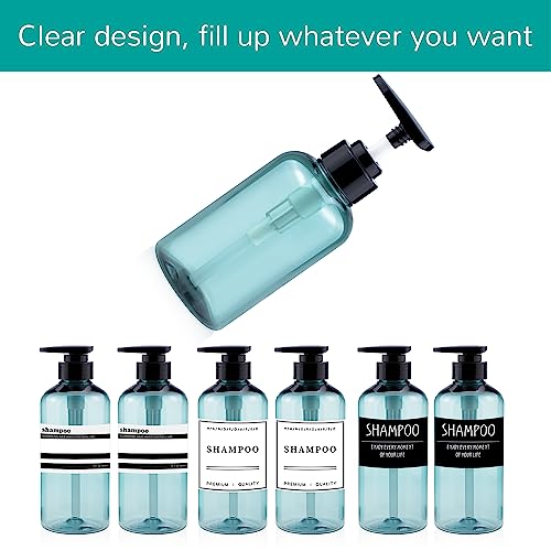 Shampoo And Conditioner Bottles Refillable, 4 Pack Kimqi 10Oz/300Ml Empty Shower Plastic Soap Dispenser Bottle With Pump For Guest Bathroom Lotion Body Wash #TOP1