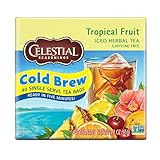 Celestial Seasonings Cold Brew Iced Tea, Tropical Fruit, 40 Count (Pack of 6)
