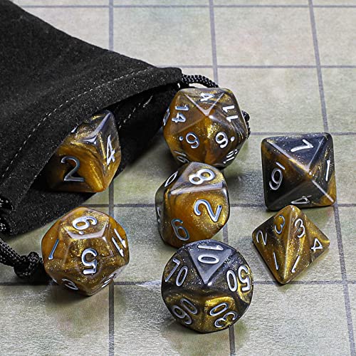 Image of CiaraQ 7pcs Polyhedral Dice Set for Dungeon and Dragons MTG Table Games