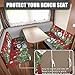Knextrepoy Cute Snowman Rv Dinette Cushion Covers Xmas Tree Loveseat Sofa Furniture Covers Christmas RV Camper Bench Cover for RV Camper Car Bench