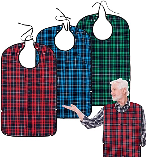 Saiying 3枚セット 食事エプロン 、 多機能 介護用 ディナーエプロン よだれかけ 防水性と耐油性 汚れにくい 洗いやすい エプロン 母の日 父の日 贈り物