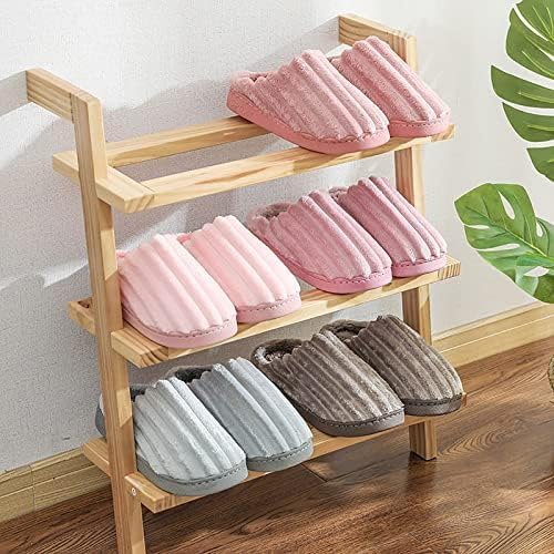 Image of Unisex Winter Flip Flop Slipper for Men and Women Soft Faux Fur Slip On Indoor Home Slides Slipper for Bedroom Sandals