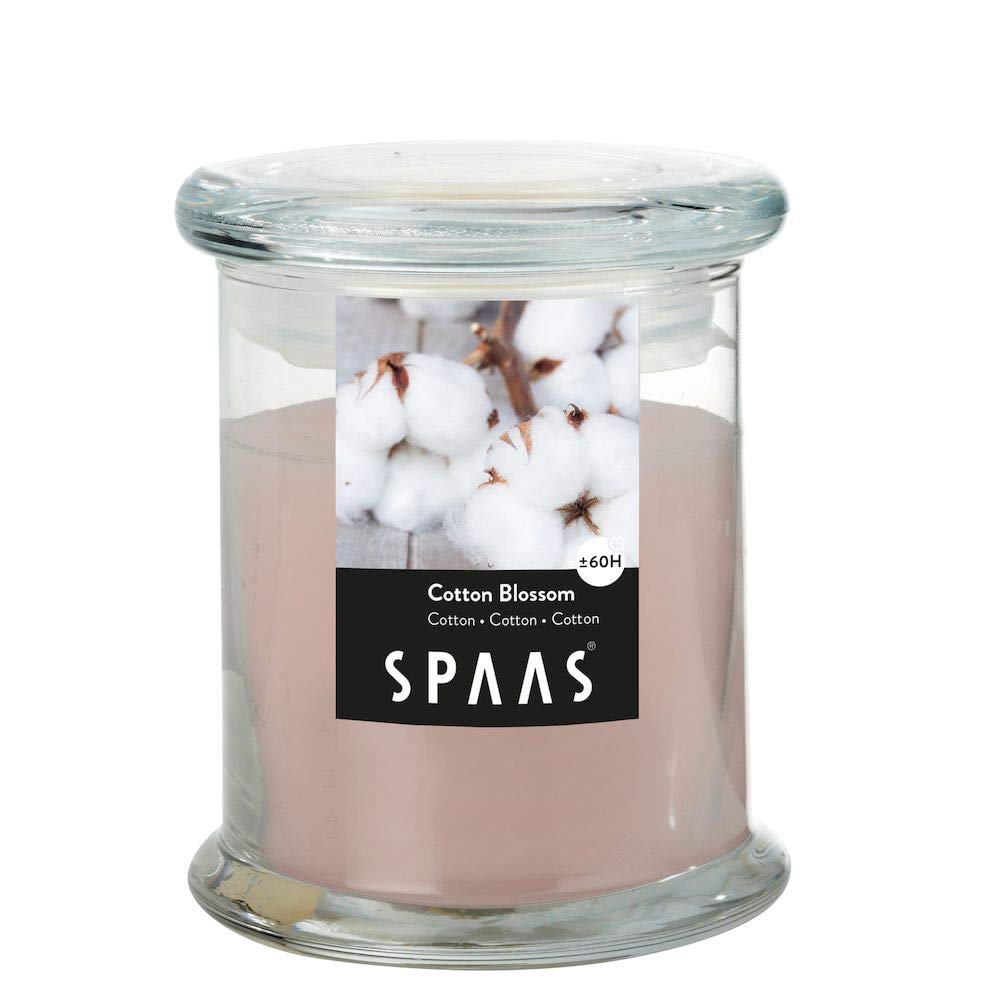 Spaas Beige Scented Candle In Household Jar, ± 60 Hours, Cotton Blossom