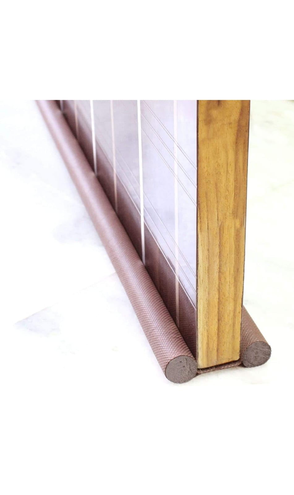 Door Bottom Sealing Strip Guard for Home | (43 inches, Pack of 3) | Door Stoppers | Door Seal | Door Closers | Sound-Proof Reduce Noise Energy Saving Weather Stripping | Waterproof (Brown/Black)