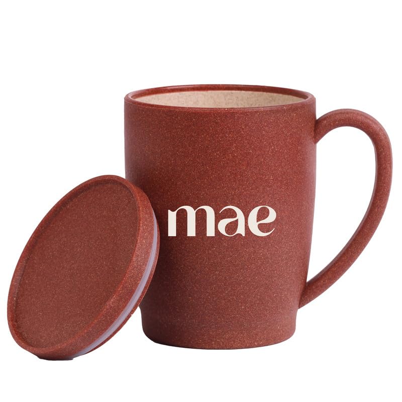 MAE Coffee Mug with Lid | 370 ML | Made with Rice Husk | Eco Friendly & Sustainable Cup | Insulated | Microwave Safe | Travel Friendly | Spill Proof | Office | Home | Gift | 1 Piece (B0BYYZ649G) Amazon Price History, Amazon Price Tracker