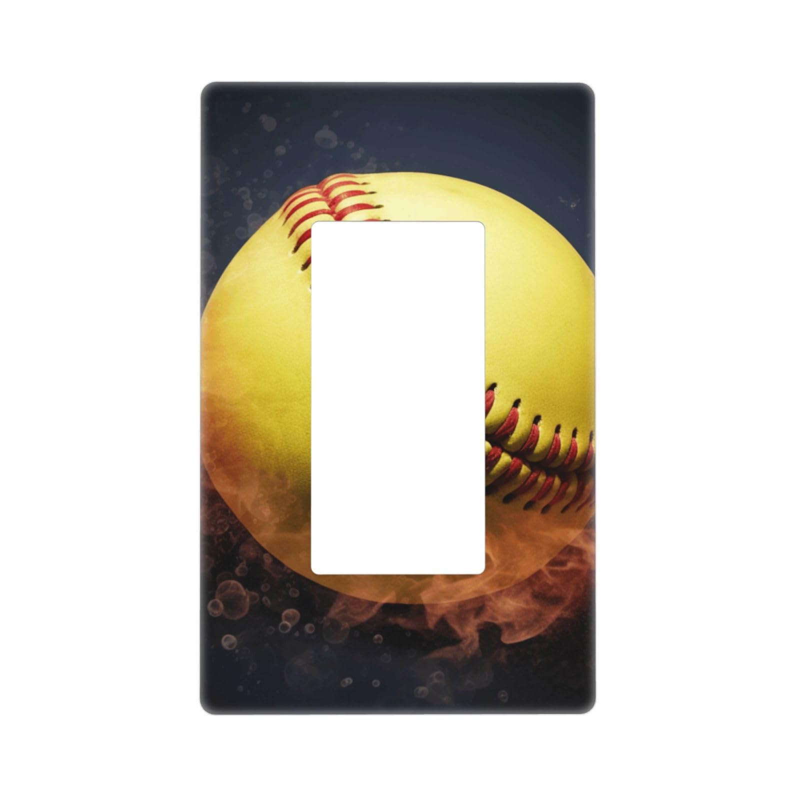 Decorator Wall Plate 1 Gang Light Switch Covers Decorator Receptacle Outlet Covers Softball Wall Plates for Electrical Outlets Plug Cover Single Rocker Switch Plates