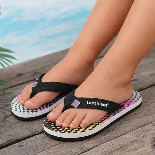 Image of toothless Kids Printed Flip Flop | Soft EVA Sole | Anti-Slip | Comfortable Wear | Lightweight | Durable | Summer Footwear for Boys & Girls | Casual Slippers