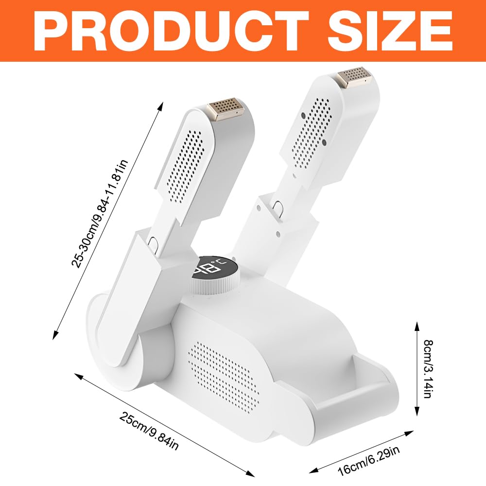 Shoe Dryer elektryczna suszarka do butów, z timerem, odporna na promieniowanie UV, antybakteryjna, gorące powietrze 360°, do butów zimowych, butów przeciwdeszczowych, butów do piłki nożnej
