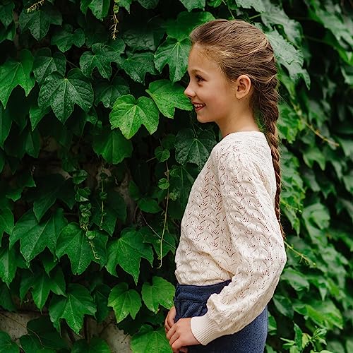 Image of Hope & Henry Girls' Cable Knit Raglan Turtleneck Sweater