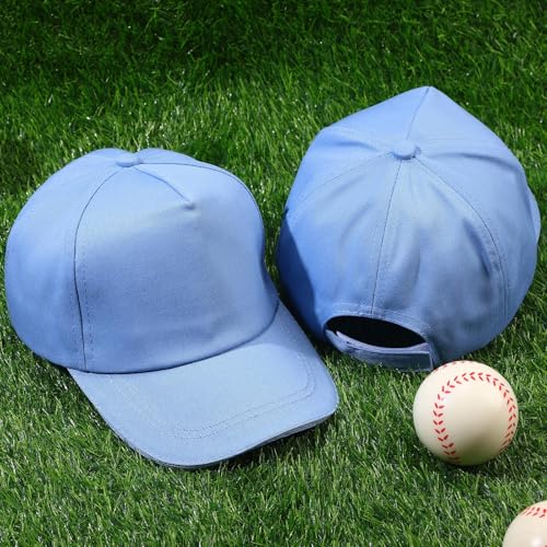 Image of Shyyween Kids Baseball Caps Youth Adjustable Plain Baseball Hats Cotton Blank Hats Bulk for Girls Boys Sport Team
