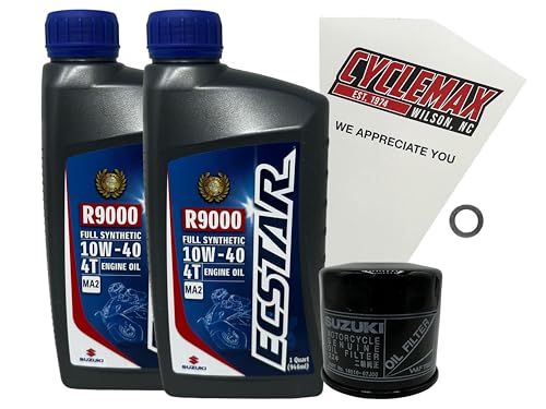 Cyclemax Full Synthetic Oil Change Kit compatible with 2023-2025 Suzuki GSX-8R