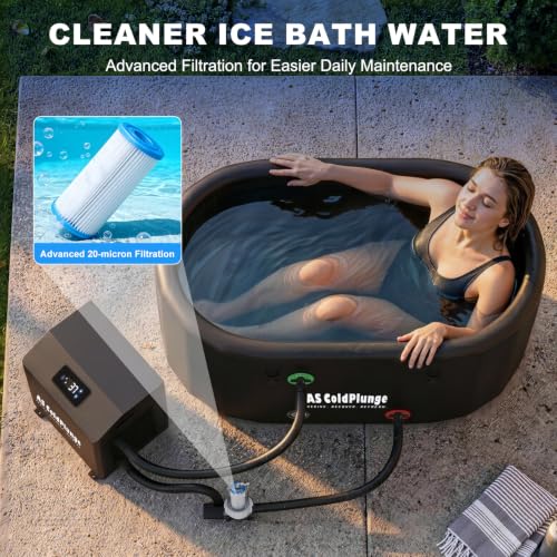 Image of AS ColdPlunge 1 HP Ice Bath Chiller, 37F Cooling for Cold Therapy Recovery