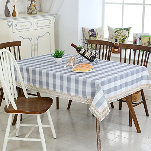 ZFF Tablecloth Cloth Runners Tea Table Cloth Cloth Cotton linen Waterproof Plaid Table cloth Coffee table Cloth Oilproof Easy to clean Coffee table Bar Kitchen Family tablecloth