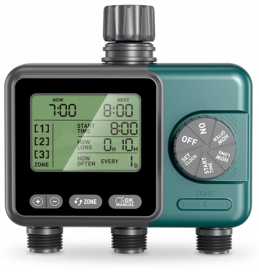Rvwsx 3-Zone Programmable Water Timer