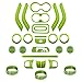 26 PCS Interior Decoration Trim Kit-Steering Wheel&Center Console Cover, Air Outlet Trim, Door Handle Cover Inner, Gear Frame, Copilot Handle Trim For Jeep Wrangler JK JKU 2011-2018 2&4-Door (Green)