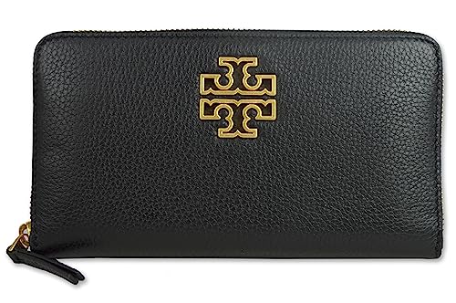 Tory Burch Women's 141004 Pebbled Leather Britten Zip Continental Wallet (Black)2