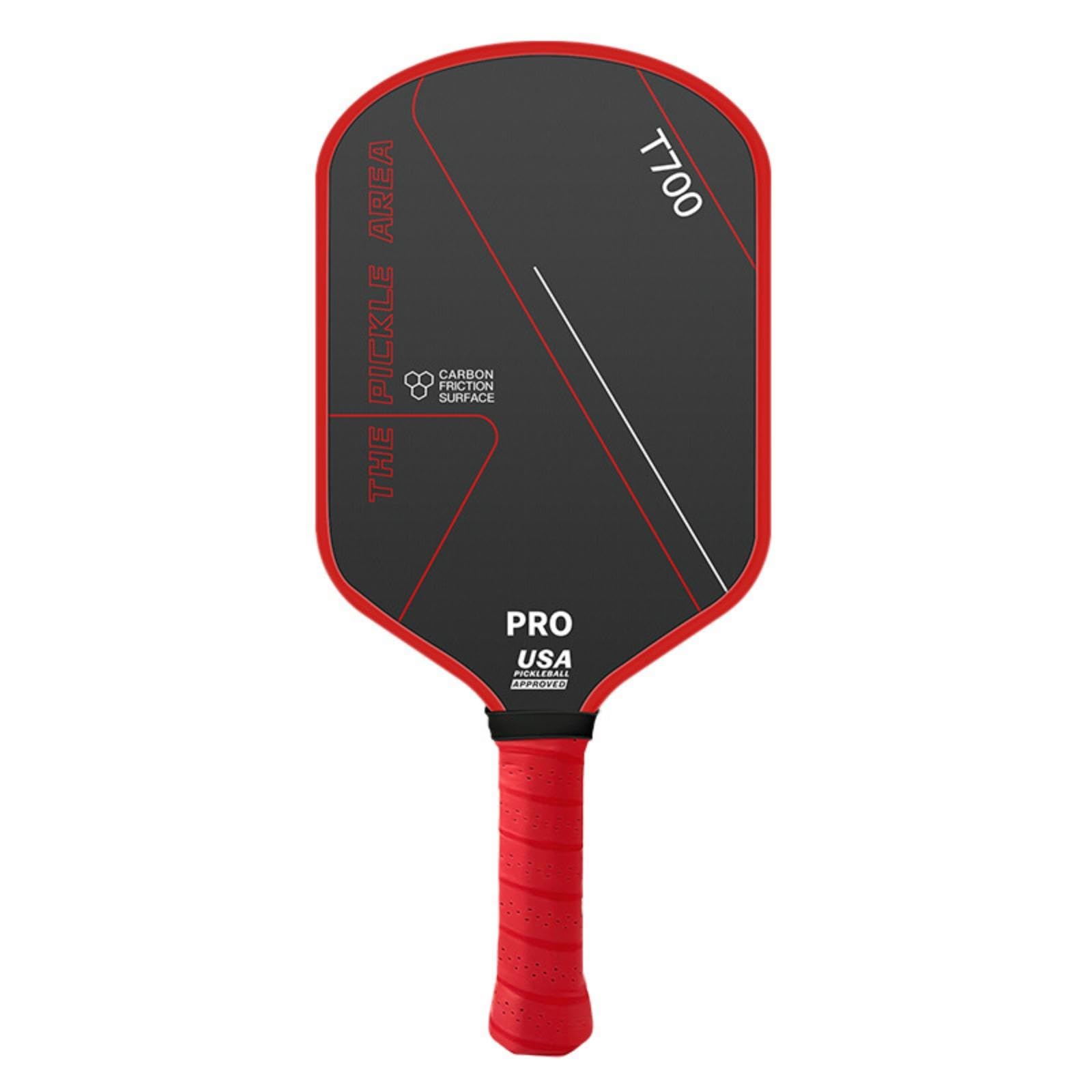 Paddle Racket with Carbon Friction Surface Pickleball Association Approved Carbon Fiber Paddle Racket Textured Sports Gear Goods Red-image-30