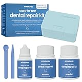 Dental Tooth Repair Kit, Easy & Portable Temporary Filling Cement with Strong Adhesive for Chipped, Missing & Broken Teeth, Solution for Loose Crowns & Cavities, Travel Case Included, by M3 Naturals