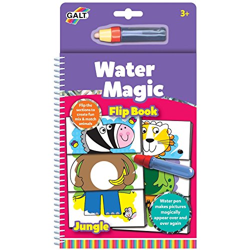 Galt Toys Water Magic Flip Book Jungle, Colouring Book for Children