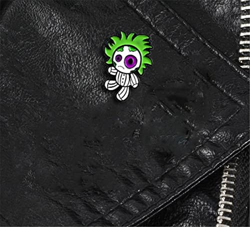 Image of Purple Eye Witches Green Hair Magician Muppet Brooch Badges Enamel Pin Fashion Jewelry Accessories