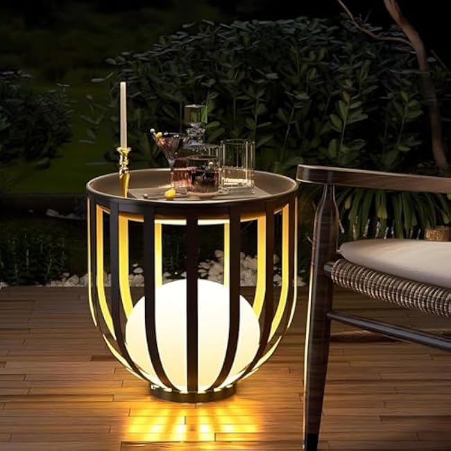 Solar LED Garden Lights (3 Lighting Modes) - IP65 Waterproof, 12H Runtime, Stainless Steel Pathway Lamp 3000K for Yard/Patio, Plant Stand & Landscape (21.3 x 21.7)