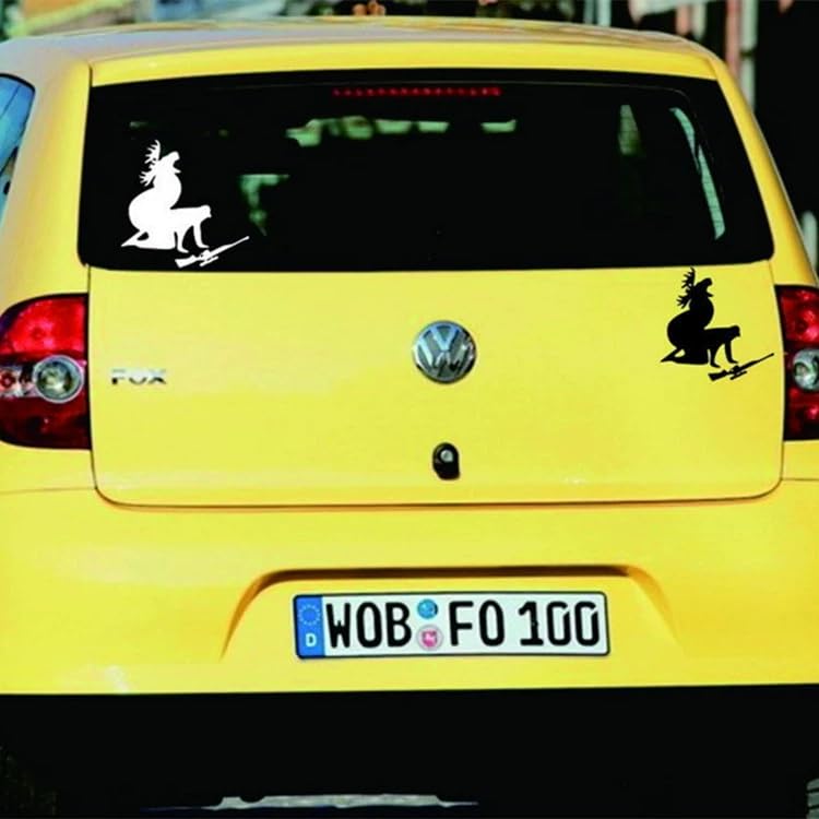 2-Pack WildHunt Vinyl Car Decal - Moose Hunter Design You Like My Meat Funny Deer Hunting Wall Art for Vehicles & Laptops, Weatherproof & Durable, Black, 4.72 x 4.72 Inches