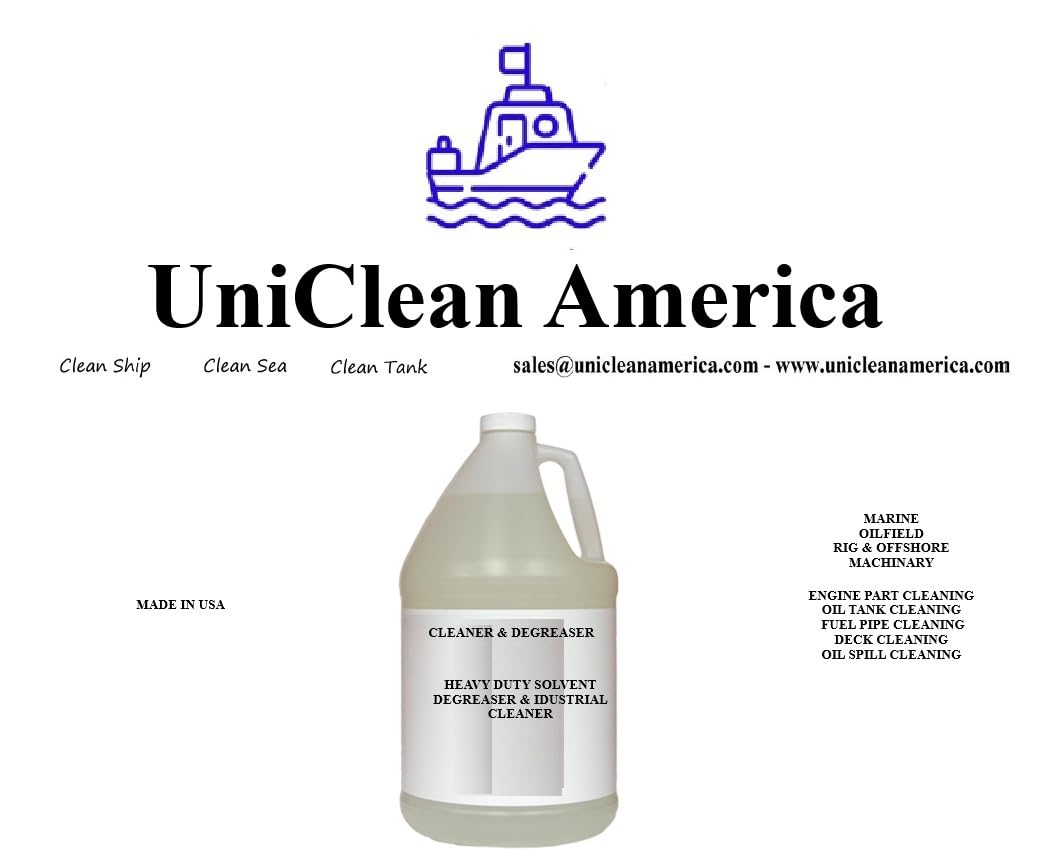 DEGREASER & Cleaner I UNICLEAN AMERICA USA Super Heavy Duty Solvent DEGREASER for Industrial, Marine & Oilfield I Made in USA I Size 32 FL OZ