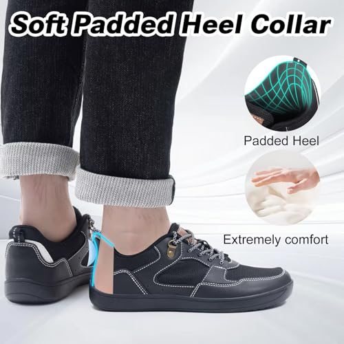 Image of ZYEN Mens Barefoot Shoes Wide Toe Box Trail Running Sneakers Zero Drop Non-Slip Extra Wide Width Walking Shoes Minimalist Wrestling Sneakers Gym Trainer