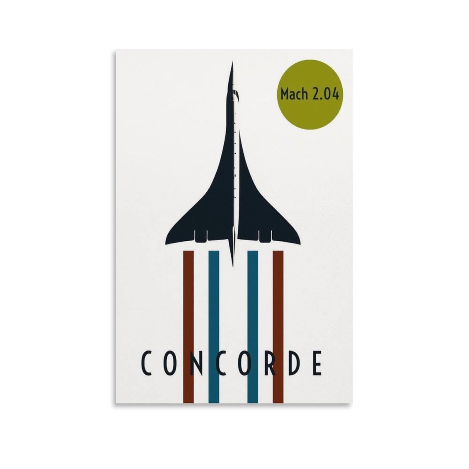 NCUDANK Iconic Concorde Poster Canvas Poster Wall Art Decor Print Picture Paintings for Living Room Bedroom Decoration 12x18inch(30x45cm)