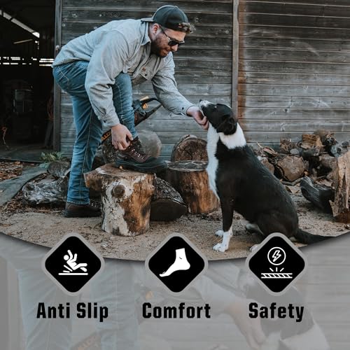 ROCKROOSTER Sedona - Men's Waterproof Puncture Resistant Work Boots, 6" Lace Up Steel Toe ASTM Safety Boots AK2164
