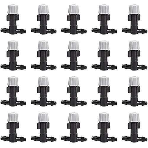 Jixista Boquilla de Nebulización Boquilla de Riego por Goteo de Jardín del jardín Micro Flow Sprinkler Head Atomizer para Patio Agrícola de Riego por Goteo Sistema de Enfriamiento al Aire Libre 20PCS