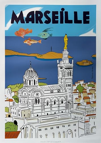 Affiche Marseille 50x70cm impression de qualite superieure papier mat