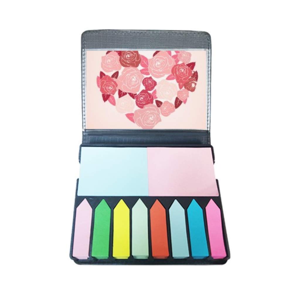 Roses en forme de cœur à dessiner : marqueur de couleur pour emballage cadeau Saint Valentin
