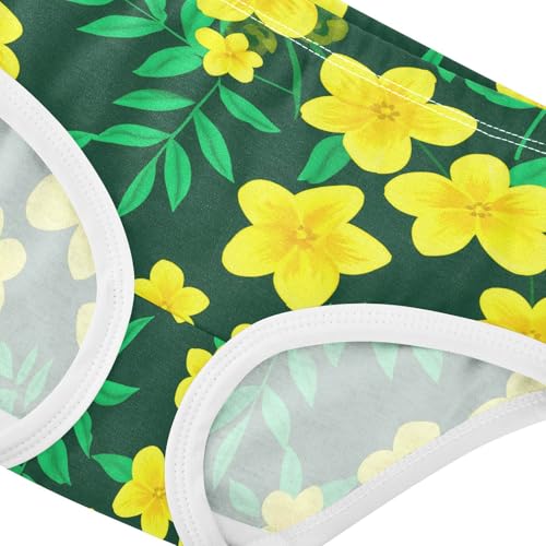 Summer Flowers Floral Plant Green Toddler Girls's Underwear 2T 23029094