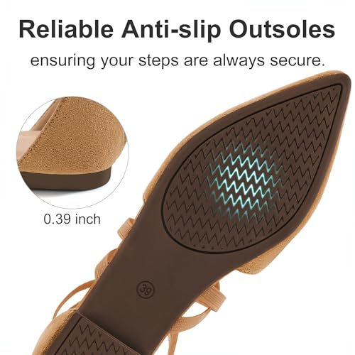 Image of Reimferce Womens Ballet Flats for Wedding: Comfortable Dress Work Flat for 2026 - Ladies Dressy Zipper Walking Shoes