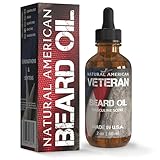 NATURAL AMERICAN VETERAN Beard Oil – All Natural, Men's Cologne Scent, Essential Oils, Organic Argan & Jojoba Oils – Moisturizes, Softens & Strengthens - Made in USA – Men’s Beard Conditioner, 2 oz