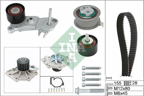 INA Pompe Ă eau + kit de courroie de distribution 530076230