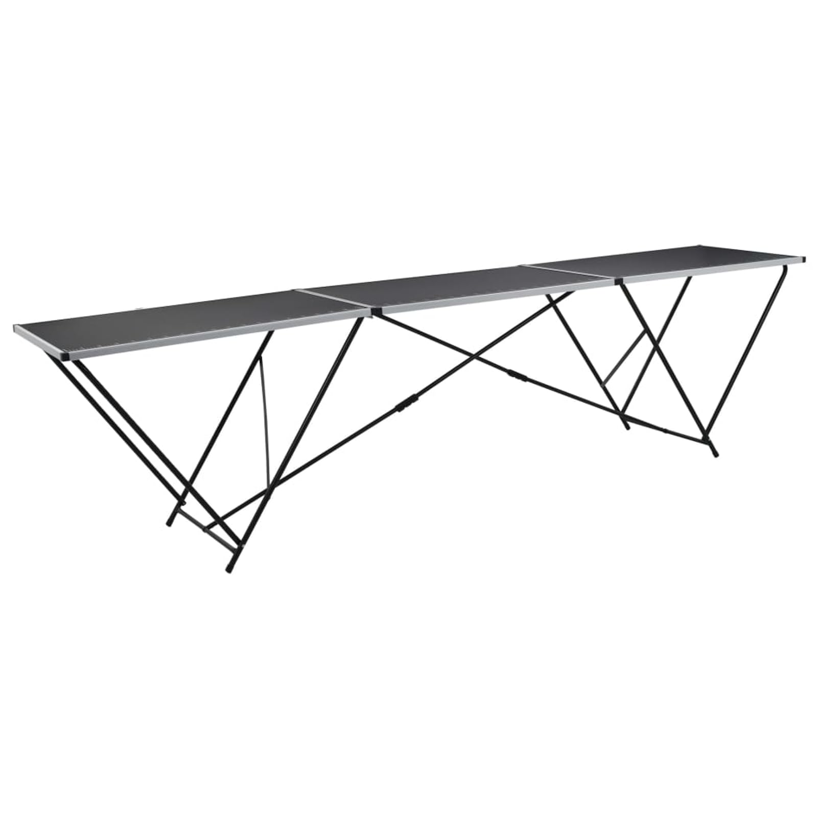 Gecheer Mesa para empapelar Plegable de MDF y Aluminio 300x60x78 cm