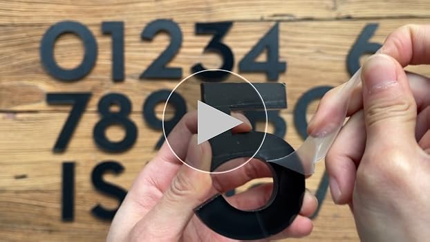HASWARE Zelfklevende Huisnummers | 7.5cm Acryl Letters Zwart | Makkelijk Te Plaatsen Zonder Boren