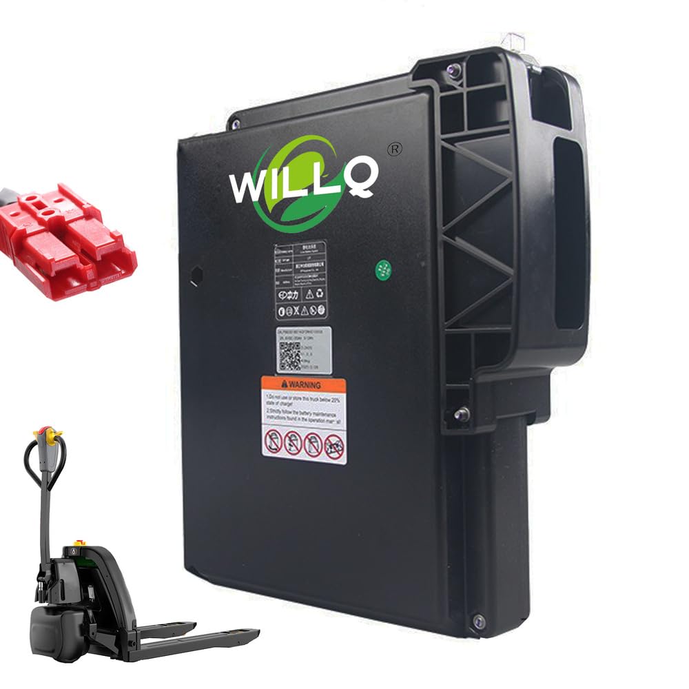 Batteria al Litio di Ricambio da 24 V 20 Ah, Batteria per transpallet Elettrico da 24 Volt per Kit Motore per Carrello elevatore Elettrico F3/F4/F5/EPT15-EZ