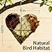 NUSQO Handmade Alpaca Fiber Bird Nesting Heart, Refillable Bird Nesting Material Holder, Dual-Season Outdoor Hummingbird Shelter for Garden Yard, for Bird Lovers (2)