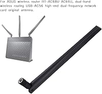 Vista 5 de Antena omnidireccional SMA 2.4G, 5G de doble banda de red antena externa para RT AC68u