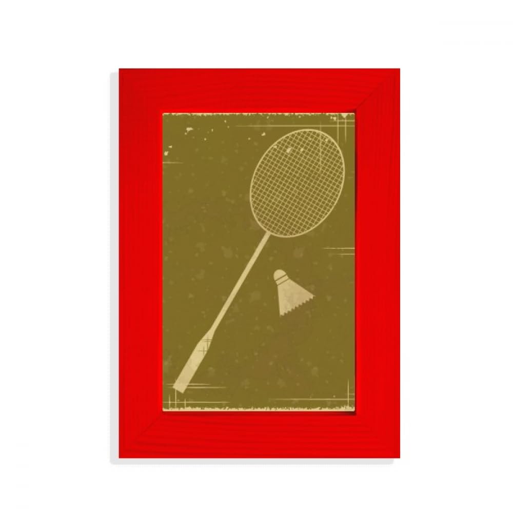 Cadre photo rouge badminton au design epure et finitions laquees mates