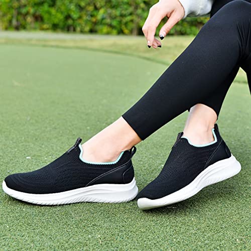 Image of TIOSEBON Women's Walking Tennis Shoes Knit Comfortable Slip on Breathable Mesh Lightweight Sneaker