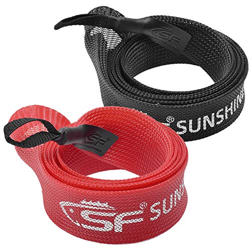 SF Fishing Spinning/Casting Rod Socks Braided Mesh Rod Sleeve Cover Protector Pole Gloves