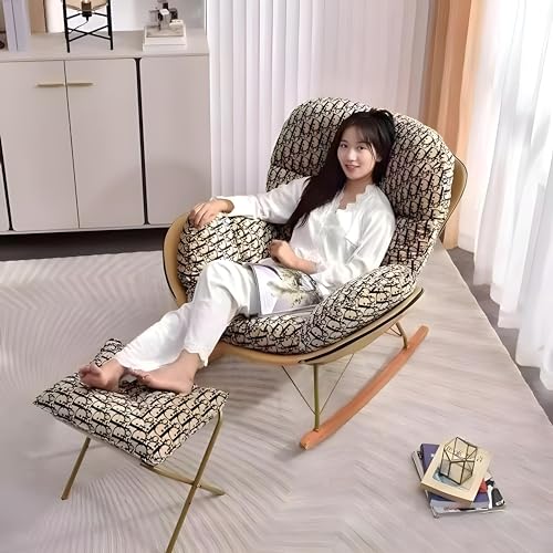 Luxury Nursery Rocking Chair: Ergonomic Glider for Baby & Family