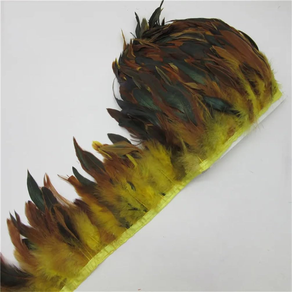 10 Meter/Lot 13-18 Cm Rooster Tail Feathers Trims Strip for Wedding Party Clothing Rooster Feather Trim 98 10 Yards