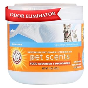 Arm & Hammer Pet Scents Gel Odor Eliminator – Fresh Breeze Solid Air Fresheners for Home – Strong Odor Eliminator Gel for Pet Smell – Room Deodorizer & Odor Absorber – Pet Safe Air Freshener, 15 oz